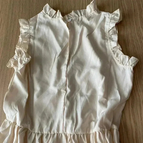 🆕Boho Trendy Khaki Ruffle Sleeveless A-Line Dress S🆕 - Picture 7 of 11